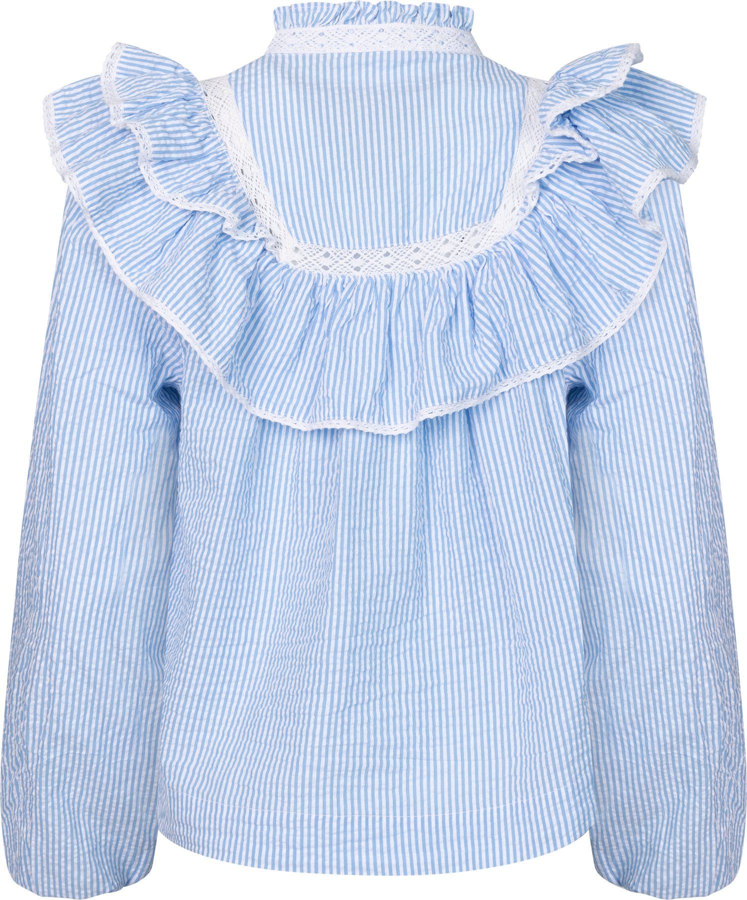 Viva Voile Blouse - Blue Stripe