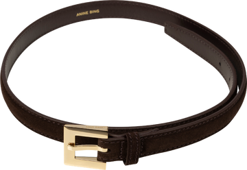 Nicola Belt - Dark Brown Suede