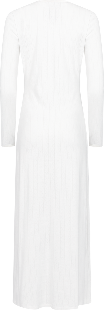 Perle Pointelle Cardigan Dress - White