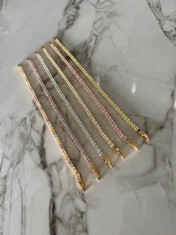 Cup Chain Tennis Bracelet - Lemon