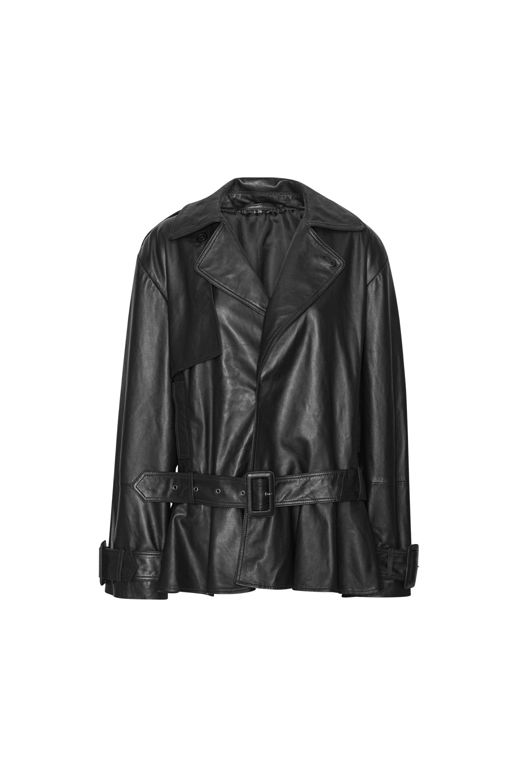 Biker Leather Jacket - Black