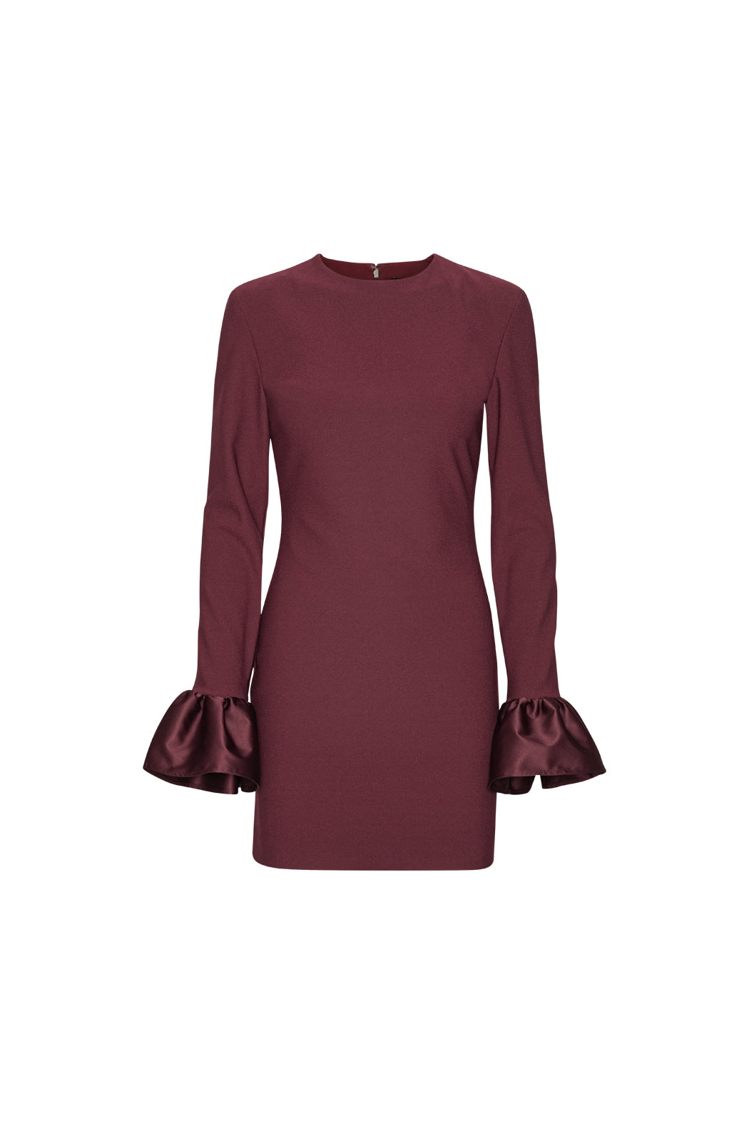 Frill Sleeved Mini Dress - Zinfandel