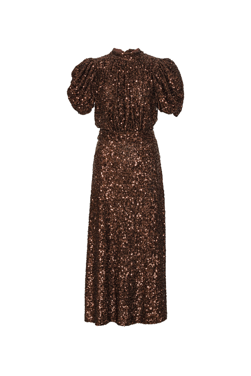Sequins Midi Dress - Chicory Coffee