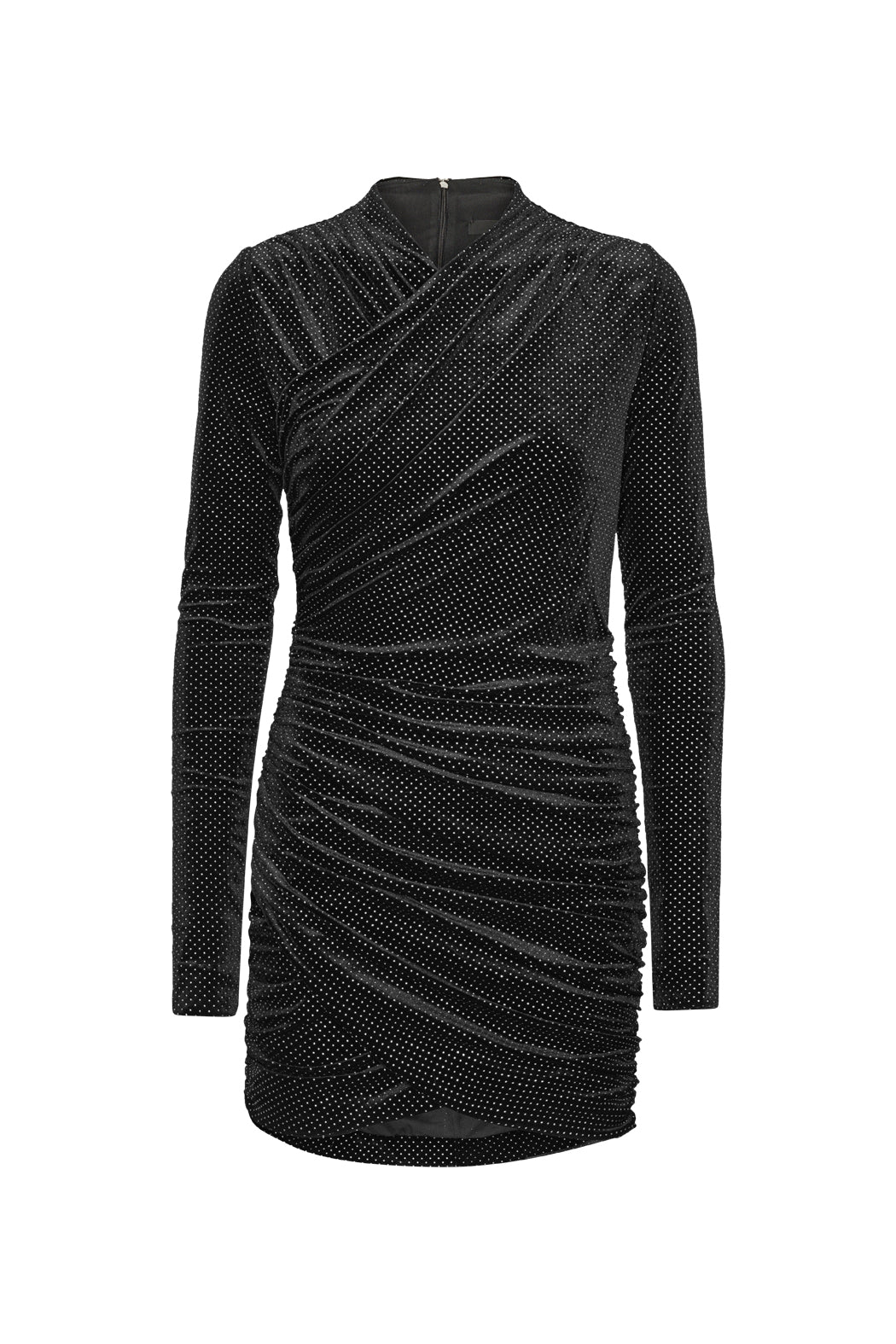 Velvet Ls Mini Dress - Black