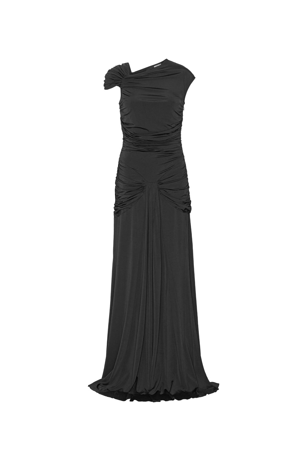 Maxi Asymmetric Dress - Black