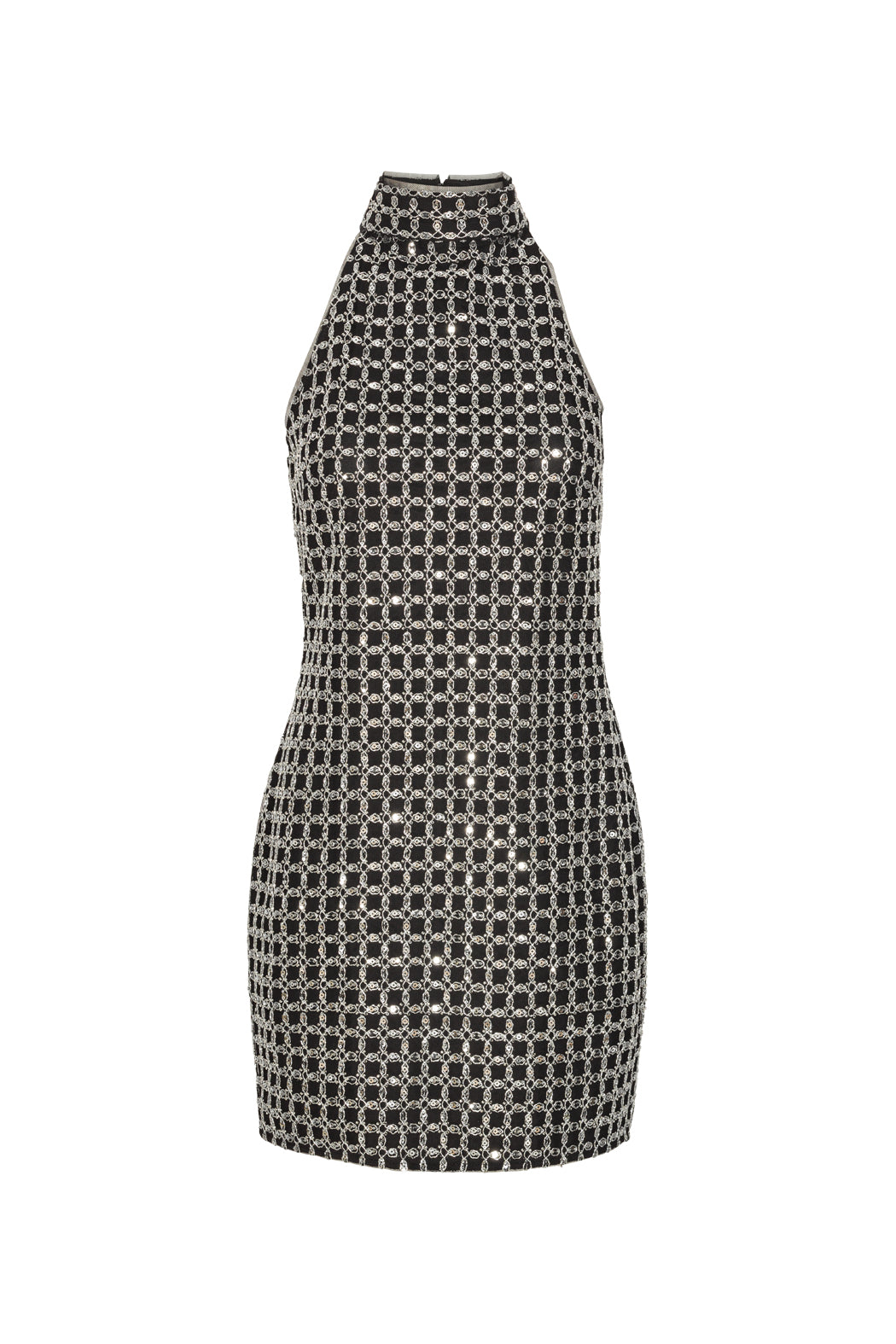 Beaded Halterneck Dress - Black