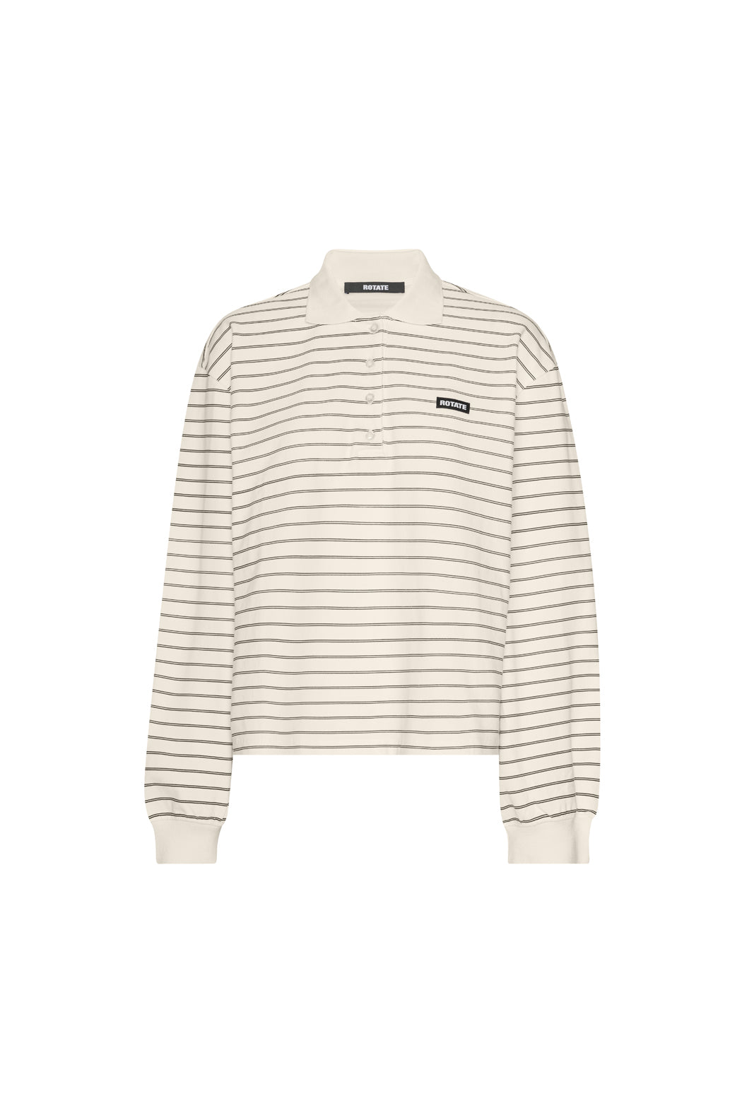 Pique Longsleeve Polo - Egret Comb.