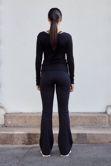 Basic Wrap Sweater - Beautiful Black