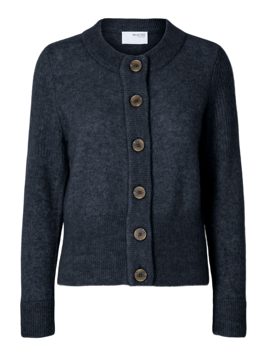 Sia Juma Ls Knit Cardigan Birch Detail Melange main image 1