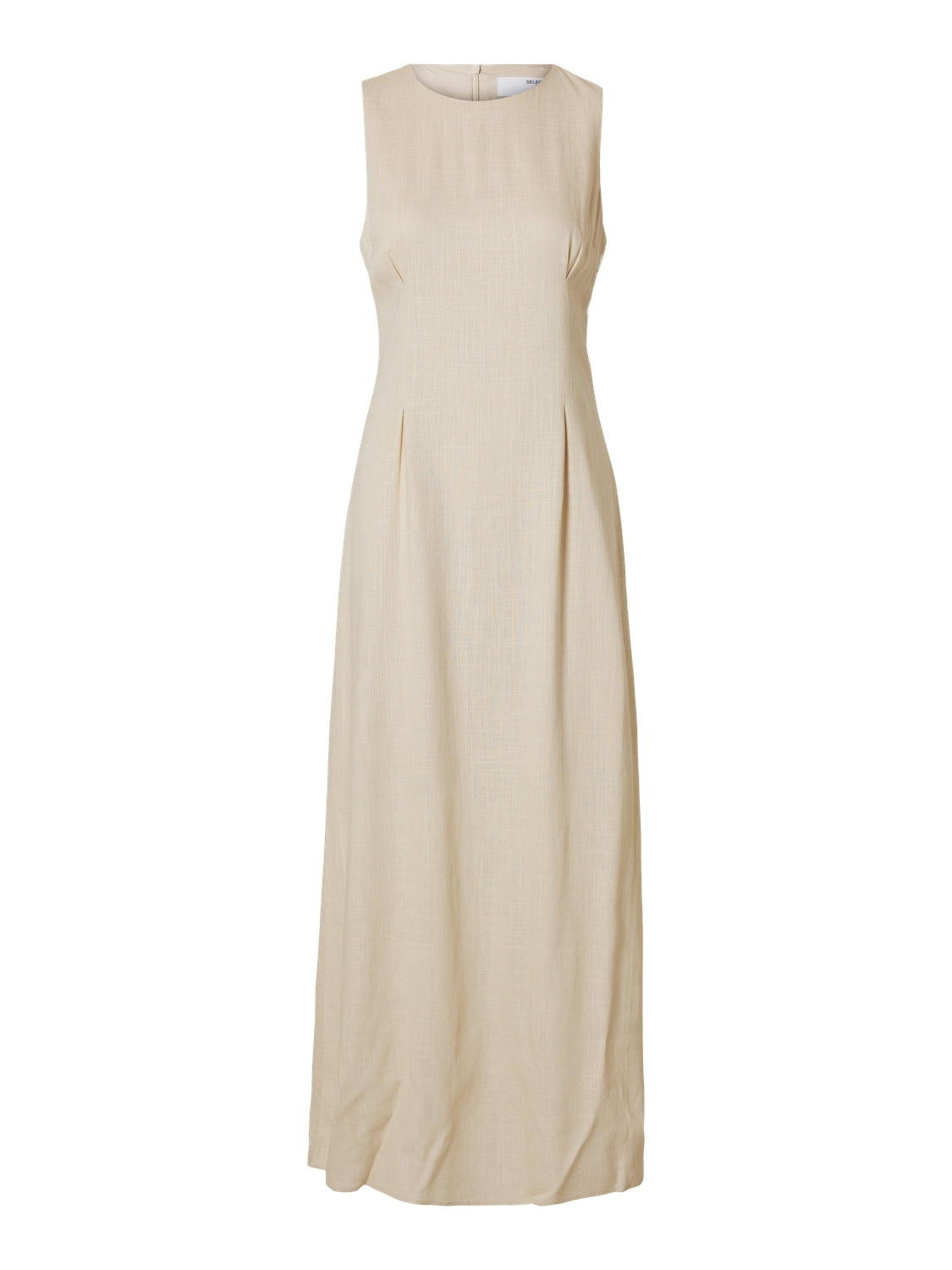 Objlorena S S Long Dress Sandshell