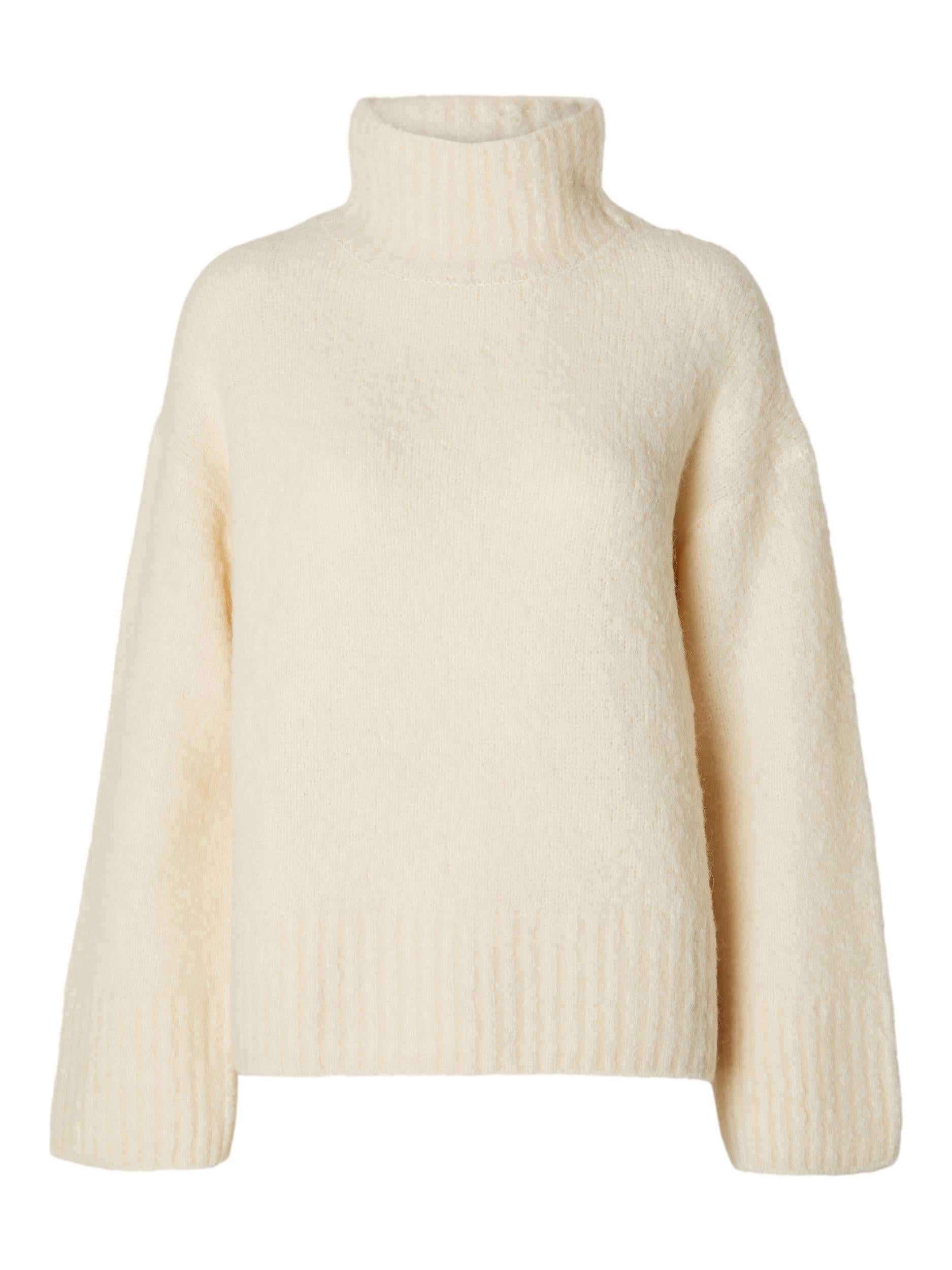 PIECES Maglione Donna A Collo Alto In Maglia - Maniche Lunghe, Vestibilità Regular, Classico E Comodo, Perfetto Con Sneakers