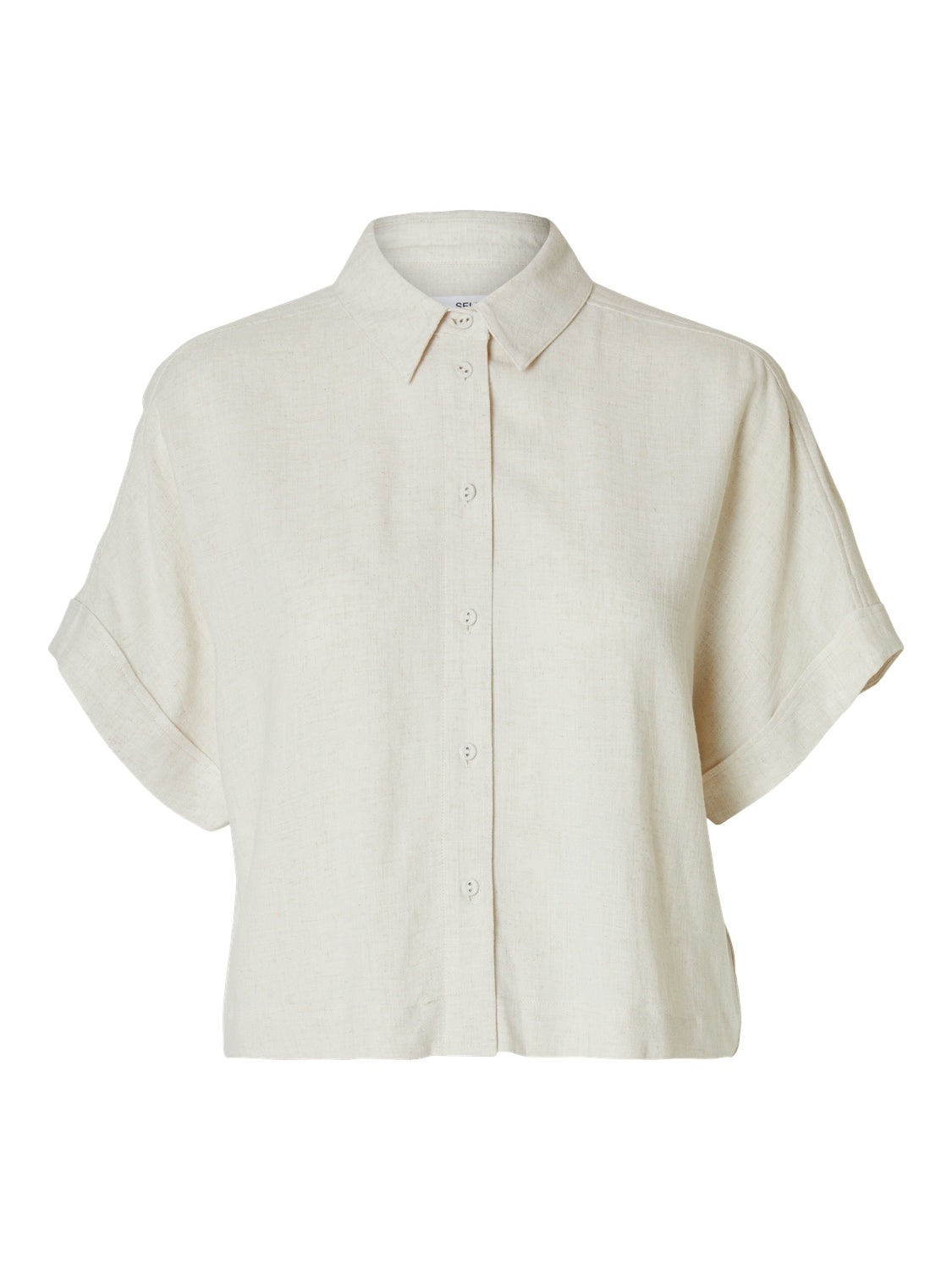 Slfviva Ss Cropped Sun Shirt Chocolate Chip main image 0