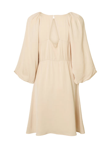 Laurina 3/4 Short Open Back Dress B - Sandshell