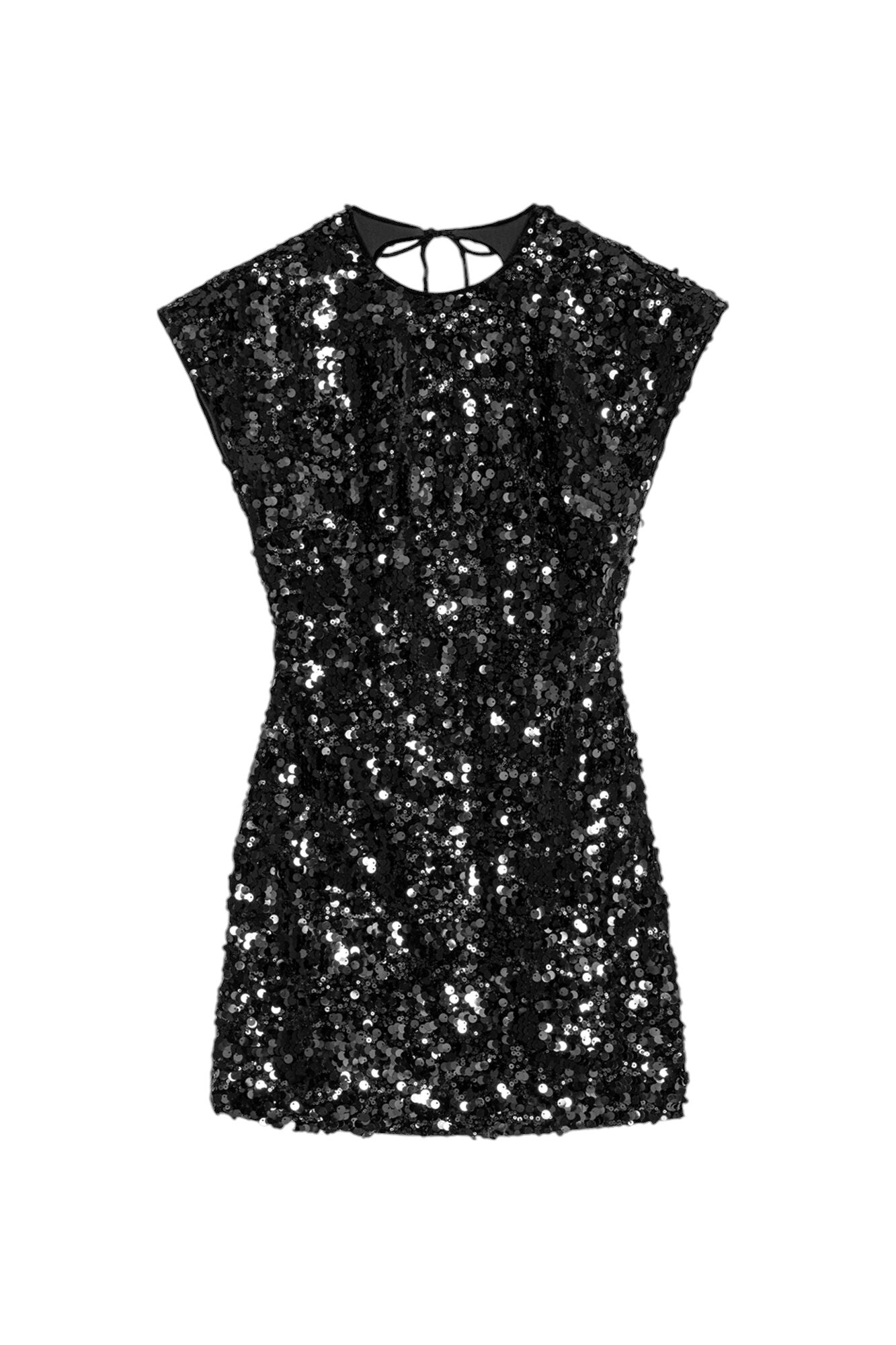 Miva Big Sequins Nederdel - Black