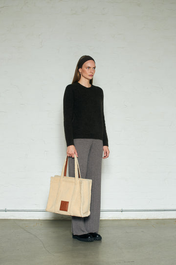 Teddy Bag L - Ecru