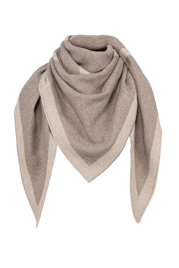 Triangle Scarf - Beige / Brown