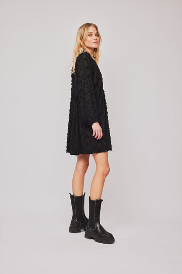 Julia Button Dress - Black