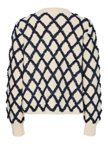 Yaszigly Ls Knit Cardigan - Birch Navy Blazer