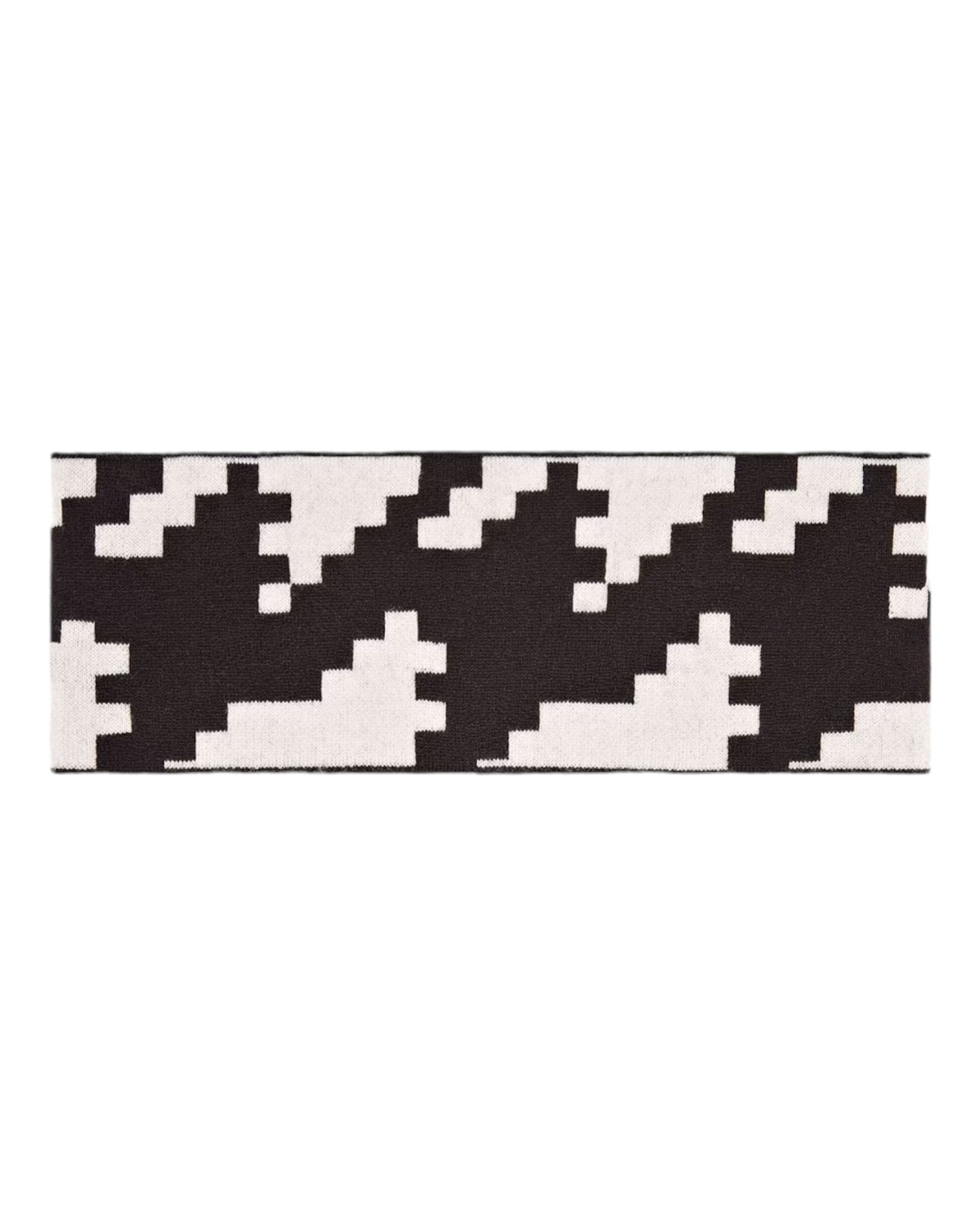Headband - Houndstooth - Black/Snow White