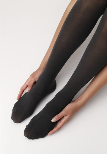 Nives Fine Wool Tights - Grey