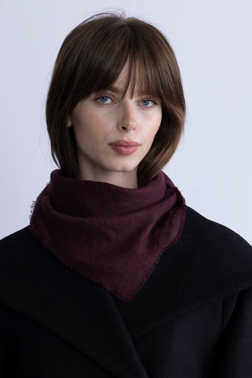 Cashma Small Scarf - Burgundy