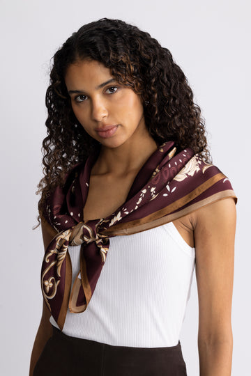 Lola Silk Scarf - Plum