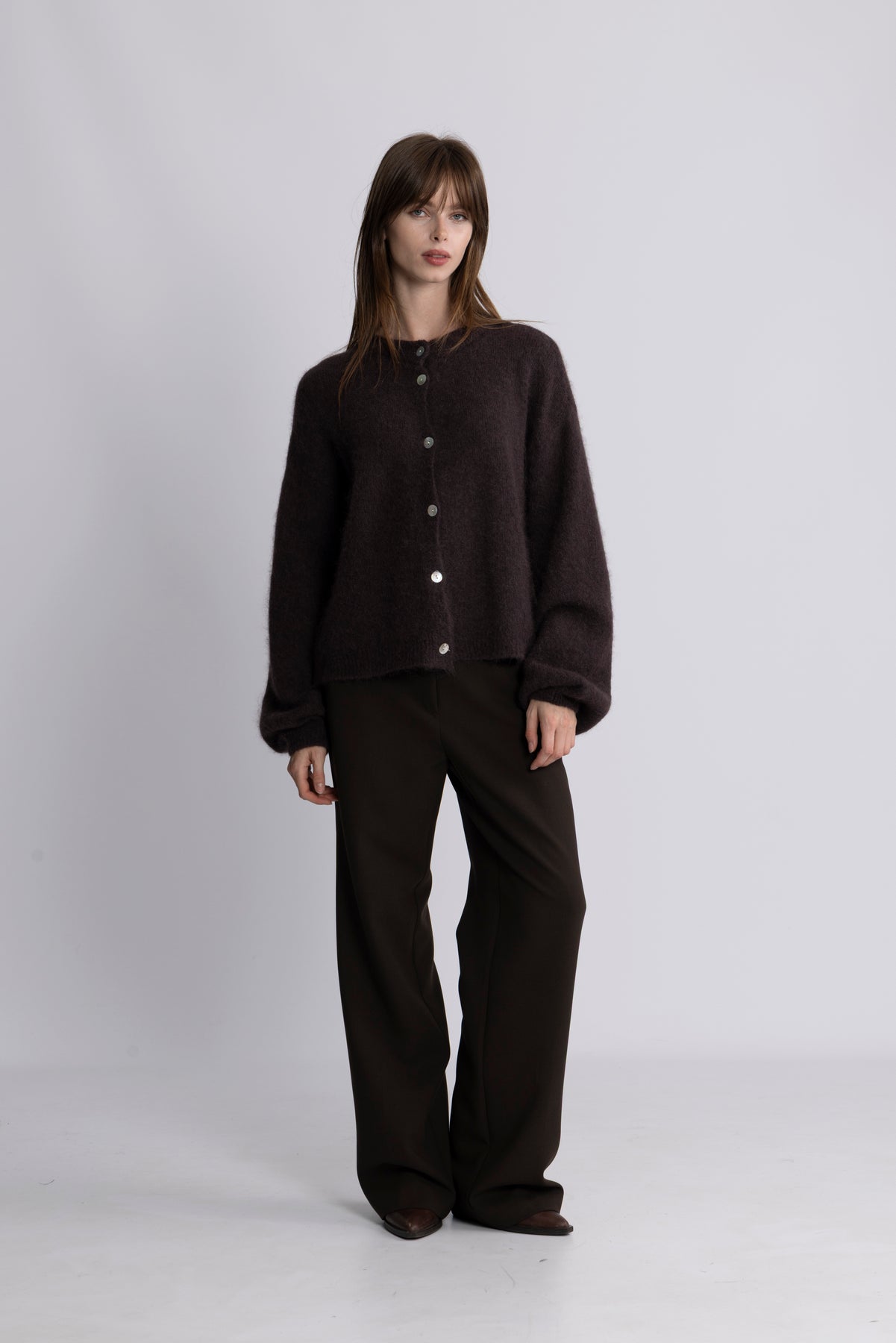 Kae Knit Cardigan - Chocolate