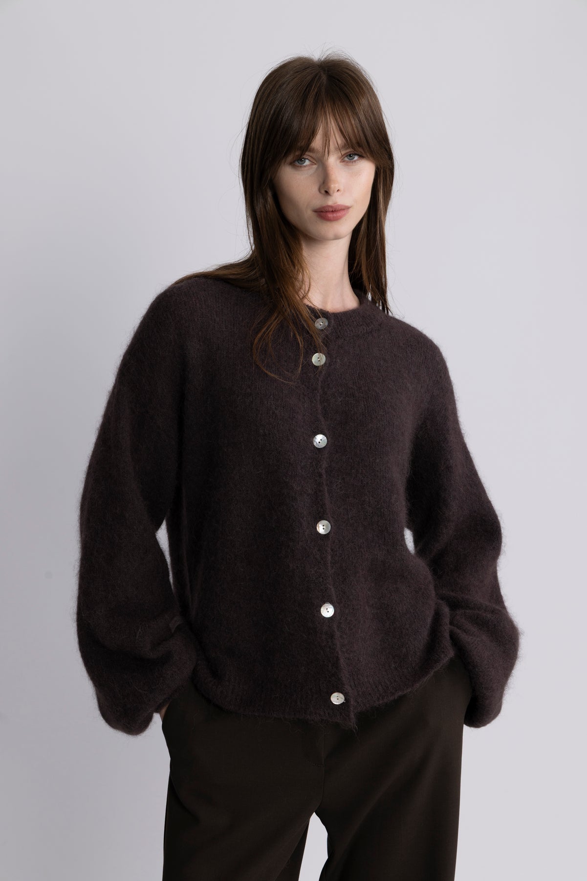 Kae Knit Cardigan - Chocolate