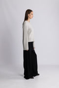 Mari Wool Sweater - Light Grey