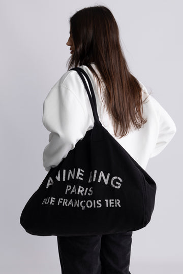 Leo Canvas Tote - Black