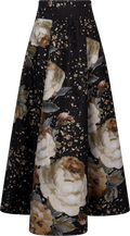 Taffeta Maxi Skirt - Dark Rose