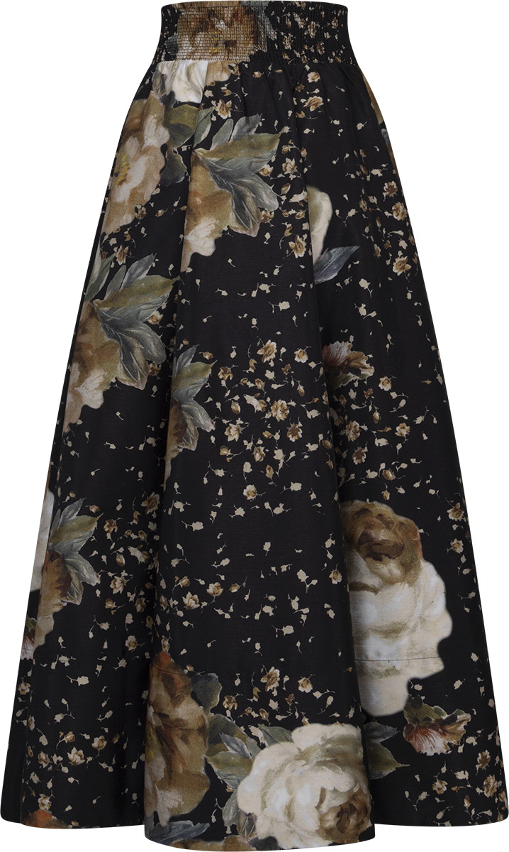 Taffeta Maxi Skirt - Dark Rose