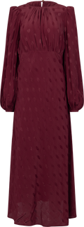 Viscose Midi Dress - Burgundy
