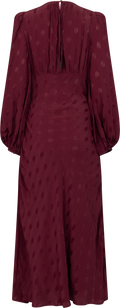 Viscose Midi Dress - Burgundy
