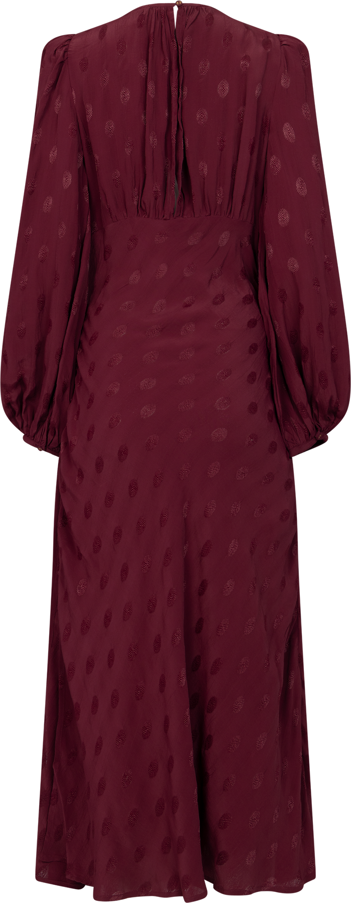 Viscose Midi Dress - Burgundy
