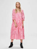Sadie 3/4 Midi Dress B - Rosebloom