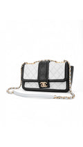 Chanel Single Flap Shoulder Bag - Light Blue/Black