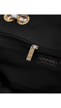 Chanel Single Flap Shoulder Bag - Light Blue/Black