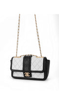 Chanel Single Flap Shoulder Bag - Light Blue/Black