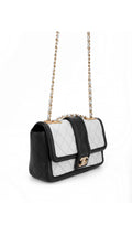 Chanel Single Flap Shoulder Bag - Light Blue/Black