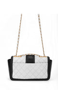 Chanel Single Flap Shoulder Bag - Light Blue/Black