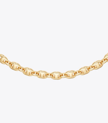 Delicate Gemini Link Necklace - Light Brass