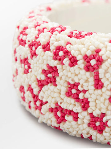 Mollie Beaded Hairbrace - Cabaret Pink