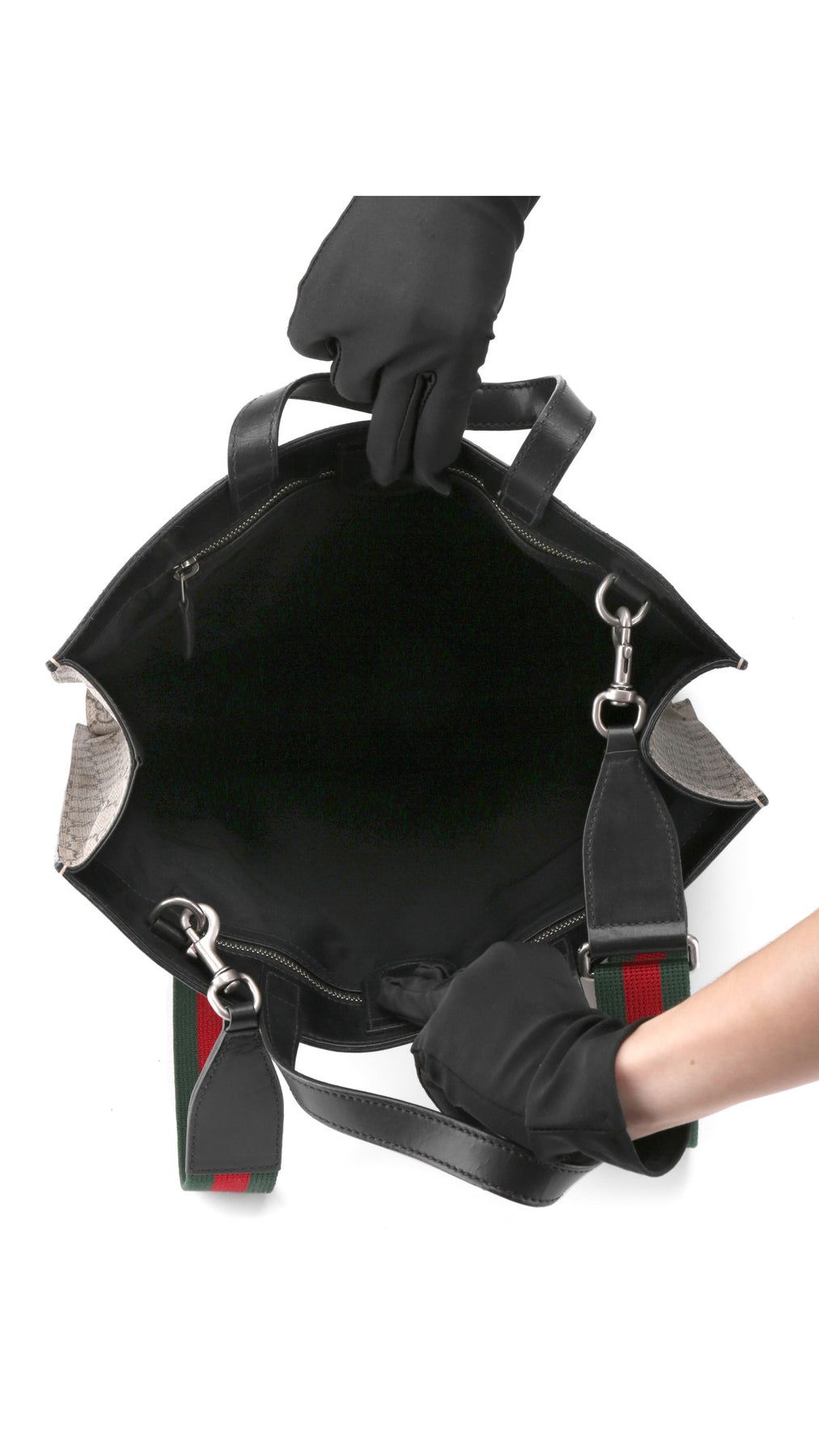 Gucci Gg Supreme Top Handle Shoulder Bag - Beige