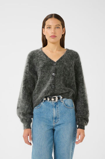 GZdebbie Cardigan - Charcoal Melange