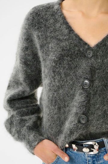 GZdebbie Cardigan - Charcoal Melange