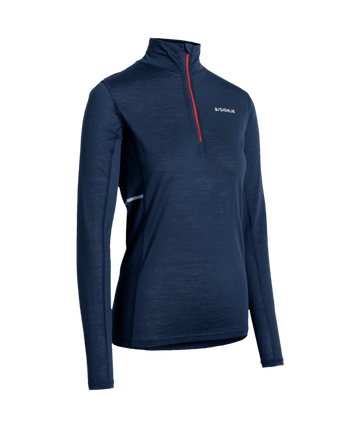 Performance Wool Half Zip - Navy