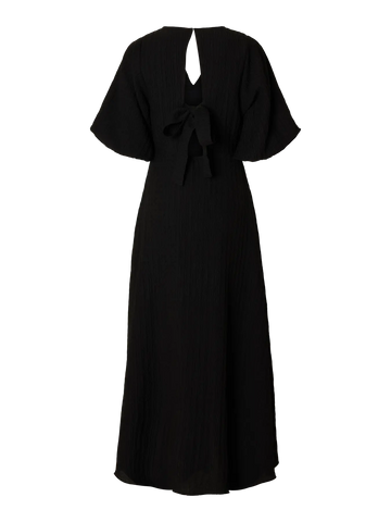 Maddie Ss Midi Dress B - Black