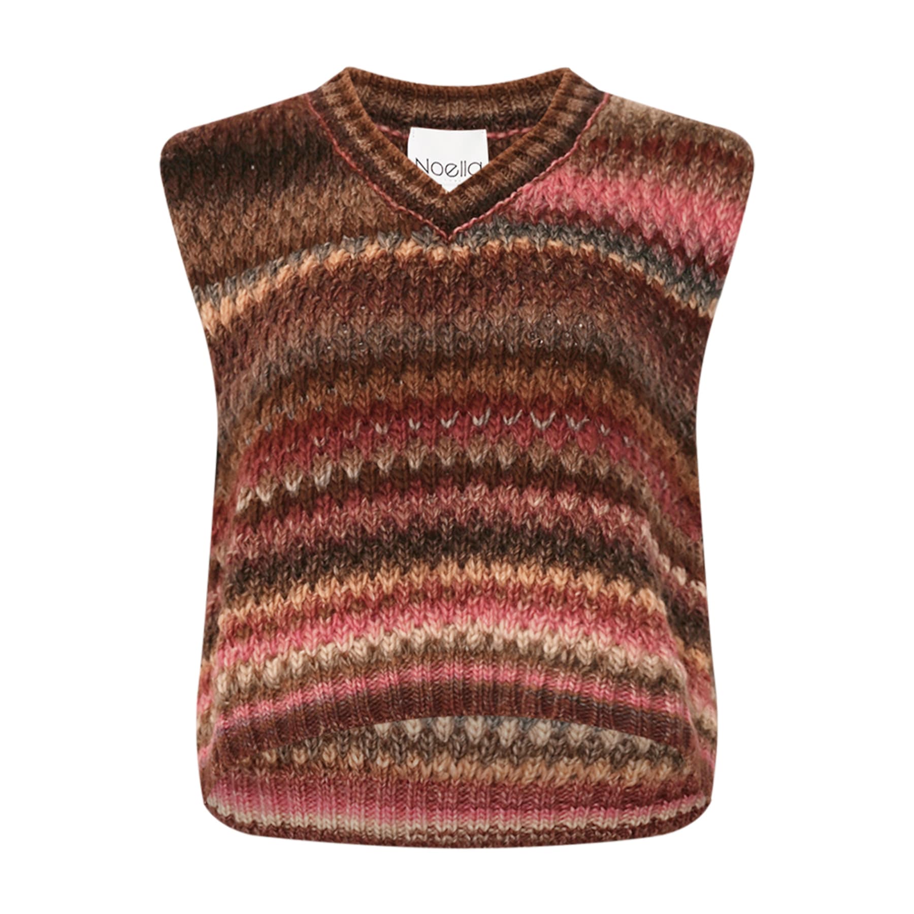 Gio Knit Vest - Rust Mix