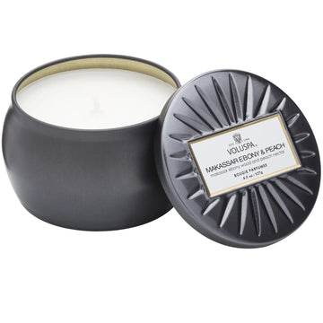 Mini Tin Candle - Makassar Ebony & Peach